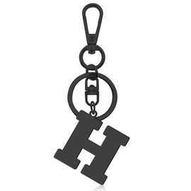 Initial Letter Keychain for Handbag Wallet Purses Backpack Monogram Letter Keychain Letter H Alphabet Keyring Metal Letter Key Ring for Friends Colleague Stainless Steel Letter Pendant Car Keyring