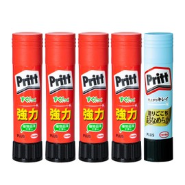 PLUS NS-701-41SM 29-755 Glue Stick, Prett, Regular Size, 4 Bottles 0.3 oz (10 g) + 1 Smooth