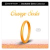 Knot Theory Tangerine Orange Thin Stackable Silicone Ring - 2mm