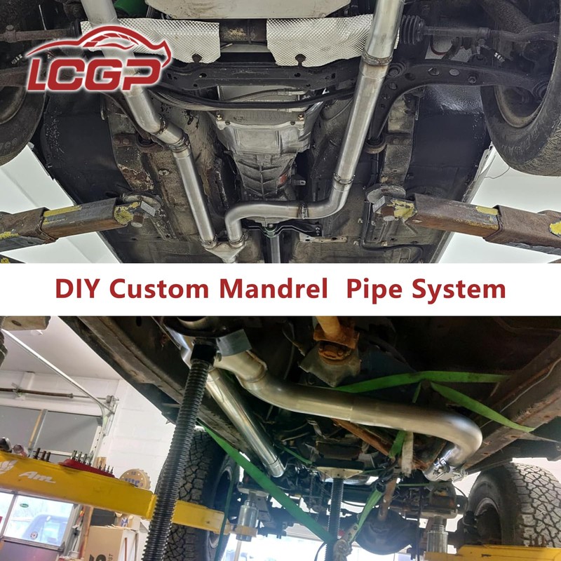 LCGP 4" Custom Mandrel Straight Exhaust Pipe, 8" Long, 4"