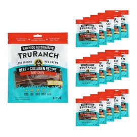 TRURANCH Collagen Chips - Collagen Dog Treats - Long Lasting Healthy Joint Support - Rawhide Alternative Chips - Skin & Coat Health - Made with Real Beef, Value Pack, 15 Bags, 7.5 lbs