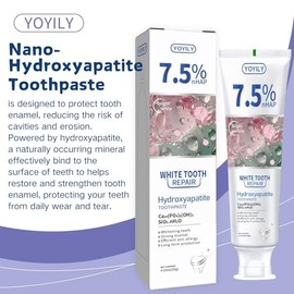 7.5% Hydroxyapatite Toothpaste for Enamel Protection and Tooth Strengthening, Gentle for Sensitive Teeth, Fluoride-Free & SLS-Free, Mint, 4.23 oz (Pac