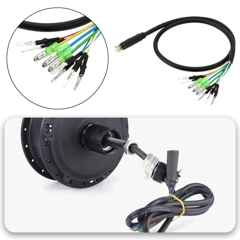 eMagTech 1PC 9-Pin Ebike Cable Connector Male Motor Cable 55cm