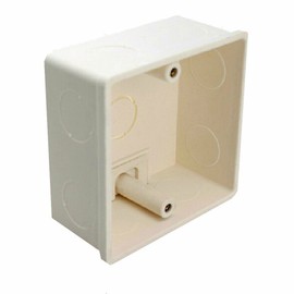 LEDENET 2pcs 86x86x40mm Recessed Electrical/Outlet Mounting Box White PVC Flush Type Wall Mounted Single Gang Junction Box Suitable for E1 E2 E3 E4 Panel touch LED Dimmer Controller