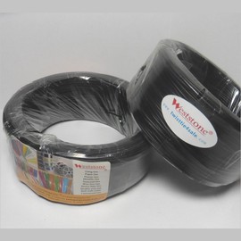 Black Round - Heavy Duty 150ft Wire Gauge #20 Round (Dia 1.5mm) Plastic Twist Ties Rolls