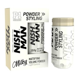 NISHMAN P1 - Polvo lechoso mate para hombre, 20 g, cera en polvo ligero para levantamiento natural, textura y acabado mate
