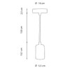greenandco® Pendant Light E27 Real Concrete with 150 cm Textile