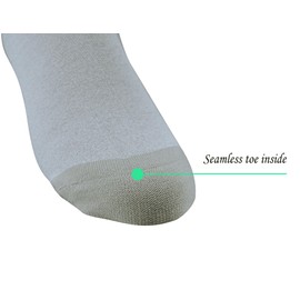 Yomandamor Men's 5 Pairs Wide Stretched Top Crew Dress Socks