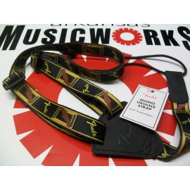 Fender Ukulele Strap - Black/Yellow/B