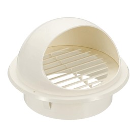 PATIKIL 7" Round Soffit Air Vents, PVC Louver Vent Cover Wall Vent Outside Caps Removable Half Spherical Dryer Air Vent Cap for Exhaust Air Ventilation HVAC System Outlet, White
