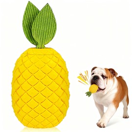 FurtasticFinds Pineapple Dog Toy for Aggressive Chewers, Tough Rubber