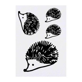 4 x 'Cute Hedgehog' Temporary Tattoos - Water Resistant, Skin-Safe, Non-Toxic Transfers, Mixed Sizes (TO00011925)