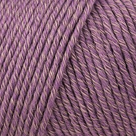DROPS Cotton Merino 23 Lavender - Yarn - 50% Cotton, 50% Wool - 110m/50g - 4.00mm/UK 8/US 6 - 21sts x 28rows in 10cm/4in