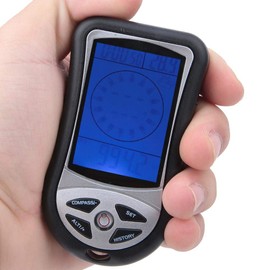 MAGT Altimeter, 8 in 1 Handheld Altimeter Thermometer Electronic Navigation GPS Compass Barometer Electronic Altimeter for Climbing Travel