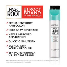 L'Oreal Paris Magic Root Rescue. Kit para teñido en 10 minutos de la raíz del cabello, tinte permanente del cabello con aplicador rápido y preciso, 10
