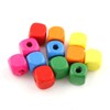 Pack of 200 Wooden Cubes Wooden Beads 6 mm Colourful