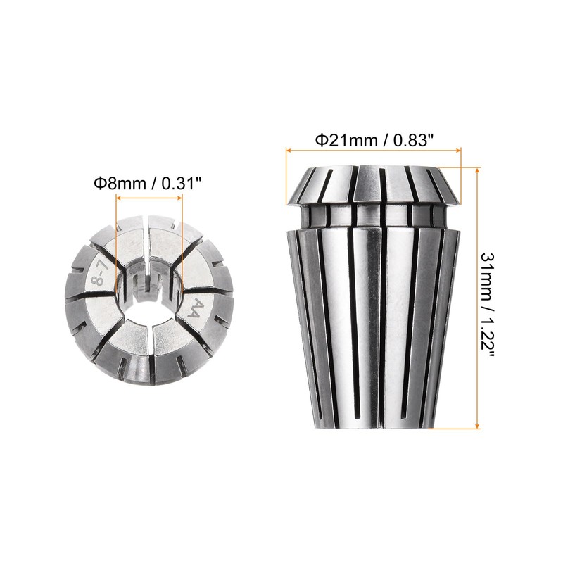 QUARKZMAN Set of 2 ER20 8 mm Collet Chuck High