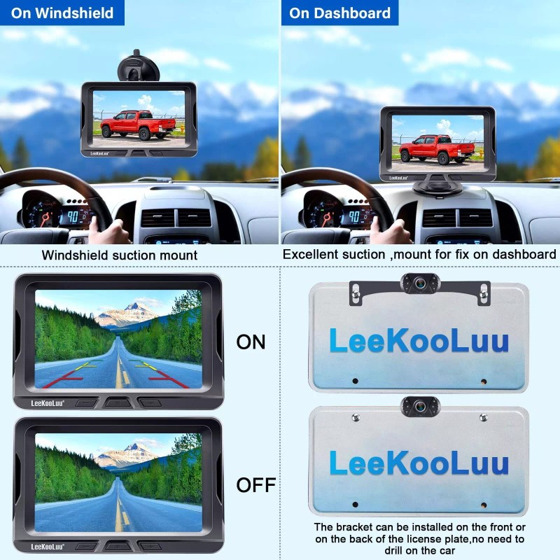 LeeKooLuu Wireless Backup Camera Ease Install - Color Image HD