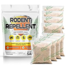 LEBMP Rodent Repellent, Mouse Repellent Pouches, Mice Repellent Indoor, Mouse Deterrent Outdoor, Rat Repellent, Extra-Strength Rodent-Repelling Pouch, Peppermint to Keep Mice Away from Garage-8P