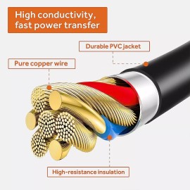 EPICORD RV Camper Cord Adapter 15A Male to 30A Female 12inch Power Connector 12AWG/3