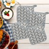 Set of 4 Pot Holders with Bag, Large Square Pot