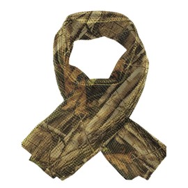 Outdoor Saxx® Multifunctional scarf, neck scarf, scarf, 154 x 48 cm, mesh fabric, real tree camouflage, olive green