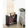 Pool Stick Holder Floor Stand- Billiards Pool Cue Rack Oak