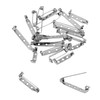 100 Pcs Brooch Pins, 4-Size Pack of Safty Pins, Silver