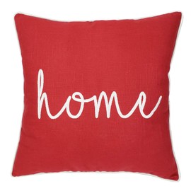 ADecor Pillow Covers Thank You Pillowcase Embroidered Pillow Cover Decorative Pillow Standard Cushion Cover Gift Love Couple Wedding Housewarming P337 (18X18, Home(Red))