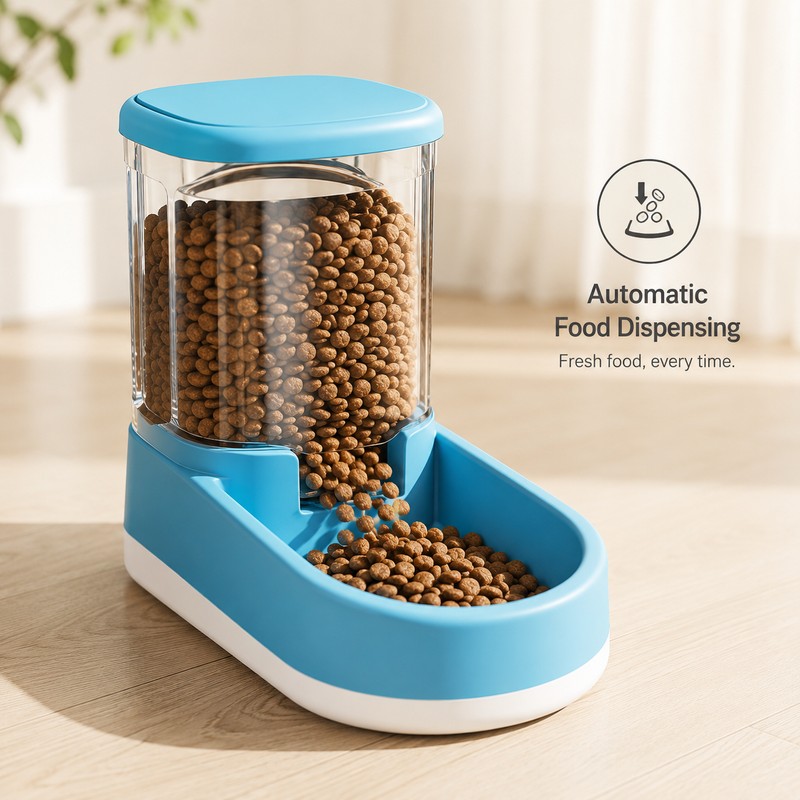 3.8L Pet Feeder & Water Dispenser – Automatic Food and