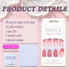 Press on Nails Medium Coffin SWEKKE Fake Nails Pink Gradient