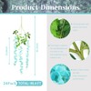 ZEBMOON 24 Pack Teal Wisteria Hanging Flowers, 3.77 Ft Fake