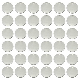 Shapenty Stainless Steel Stamping Blanks Tag Charms Round Discs for Pendant Earring Necklace Bracelet Jewelry Making Number Letter Alphabet Christmas Ornament DIY Craft Project, 36PCS (20mm)