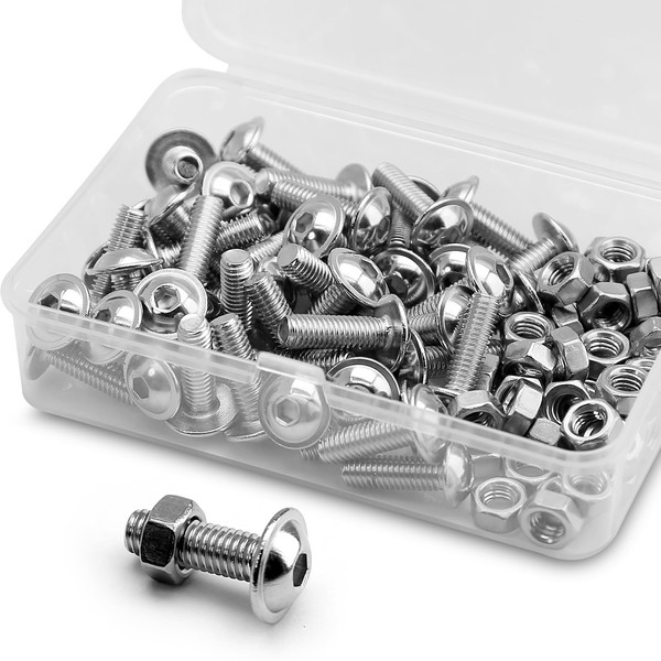 (50 pcs) M5 x 16mm Hex Socket Screws with Flange