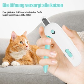 Byffoer Cat Claw Cutter, Claw Pliers for Dogs and Cats, Scissors for Pet Nails, Cat Nail Clippers with Adjustable Bezel, Claw Scissors Cats with Nail File and Protection