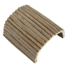 Small Animal Bendy Bridge, Chew Toy Extra Large Safe Exercise Guinea Pig Wooden Tunnel Teeth Cleaning for Chinchilla for Rabbit for Ferret (20 * 30CM)