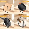 LELE LIFE 4 Pack Plate Organizer Holder, Vertical Metal Dish