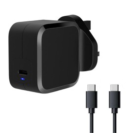 New 65W USB-C Adapter Replacement For Mac book (Retina, 12-inch, 2017) Modell-ID: Mac book10,1 Laptop UK PD Fast Charging GaN Wall Type-C Charger - Black