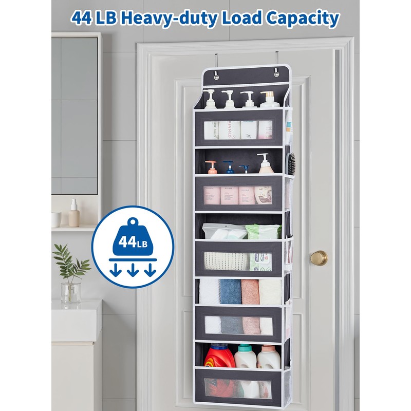 JARLINK Over The Door Organizer, 5 Shelf Door Hanging Organizer