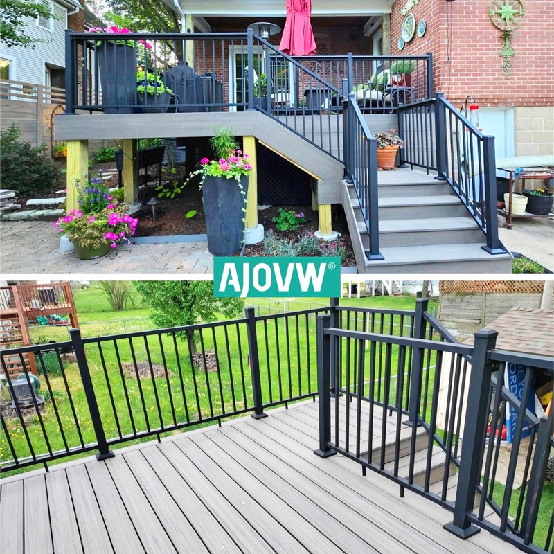 AJOVW 2 pcs 2.5x2.5(Actual: 2.5"x2.5") Aluminum Deck Post Base Cover,