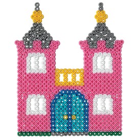 HAMA Hama Perlen 205-50 Bügelperlen Beutel mit ca. 6.000 bunten Midi Bastelperlen mit Durchmesser 5 mm im Pastell Mix, kreativer Bastelspaß für Groß und Klein