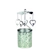 Kerzenfarm "Hearts Rotary Carousel for Tealights, Metal and Glass, Silver,