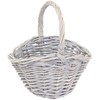 Murataya Sangyo Willow Basket Small Gray 3632 Width 7.9 x