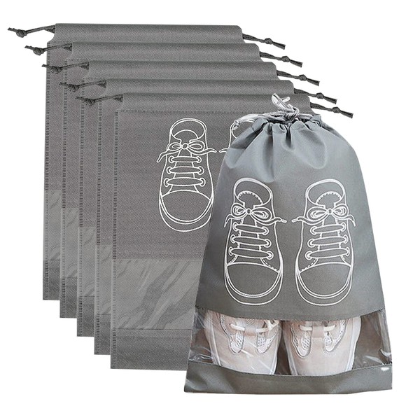 AYNKH 5 Pcs Large Shoe Storage Bags, Dustproof Drawstring Shoes