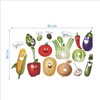 decalmile Kitchen Wall Decals Vegetable Corn Chili Funny Wall Stickers