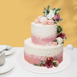 6 PCS Cake Drums 16 Inch, 16inch Drum, Cake Boards 16 Inch Round, 1/2" Thick Cardboard, Sturdy Circle, Base para Pastel Cardboard Base White Cakes Boards for Wedding