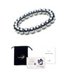 Terahertz Ore Bracelet, 0.3 inch (8 mm), Round Ball, Genuine