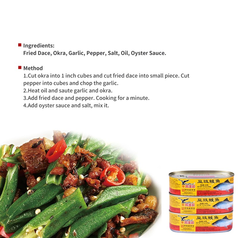 Eagle-Coin 6 Pack Dace (Fried & Whole) w/Salted Black Bean