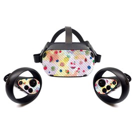 MightySkins Carbon Fiber Skin for Oculus Quest - Fruit Water | Protective, Durable Textured Carbon Fiber Finish | Easy to Apply, Remove, and Change Styles | Made in The USA (CF-OCQU-Fruit Water)