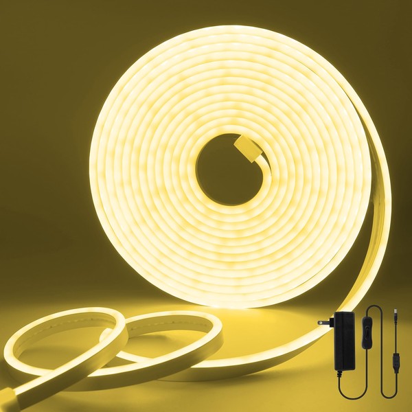 Tira LED Neon 10 Metros, Tiras de Neón Flexible Ajustable,